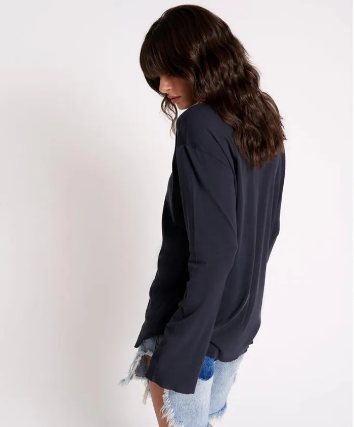 One Teaspoon Tees and Tanks Women Jagger Boyfriend Long Sleeve Tee
