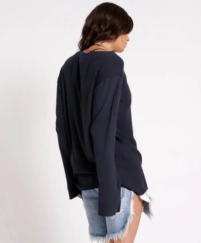 One Teaspoon Tees and Tanks Women Jagger Boyfriend Long Sleeve Tee