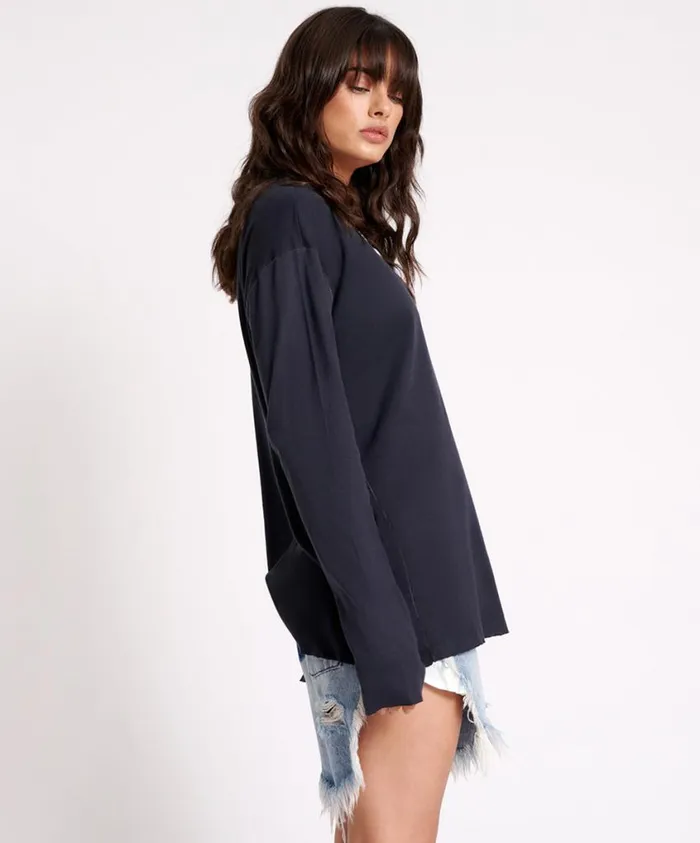 One Teaspoon Tees and Tanks Women Jagger Boyfriend Long Sleeve Tee