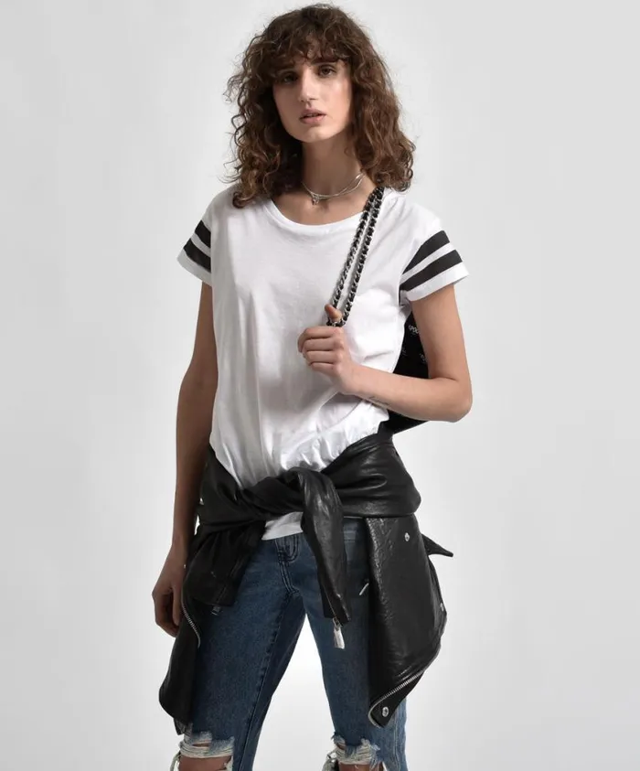 One Teaspoon Tees and Tanks Women Le Hunt One Tee White White