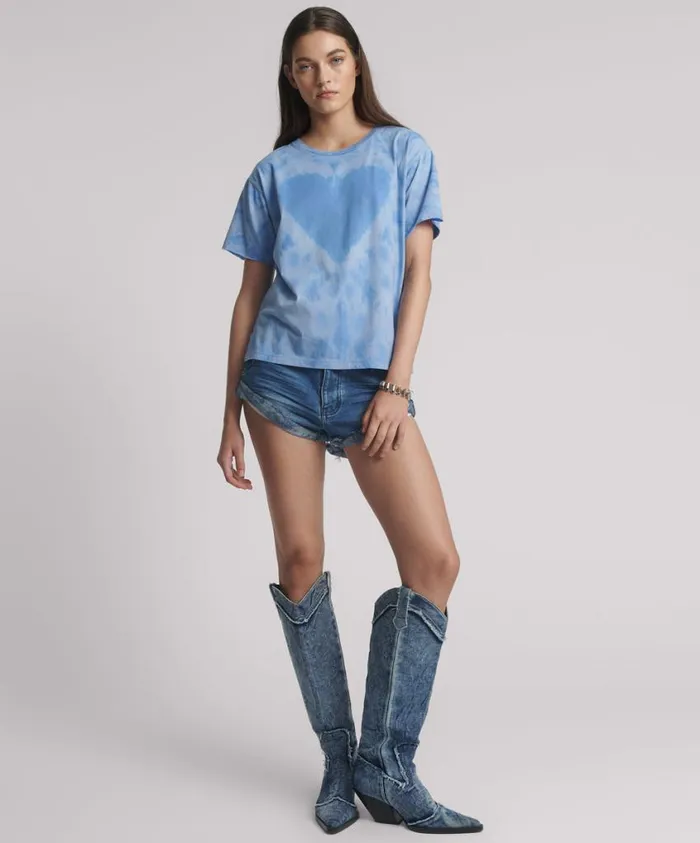 One Teaspoon Tees and Tanks Women Love Sweat Split Hem Tee