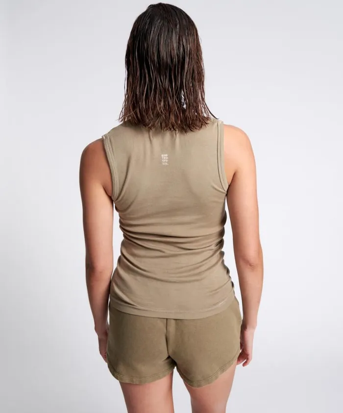 One Teaspoon Tees and Tanks Women OTS Equipment Tank Brown
