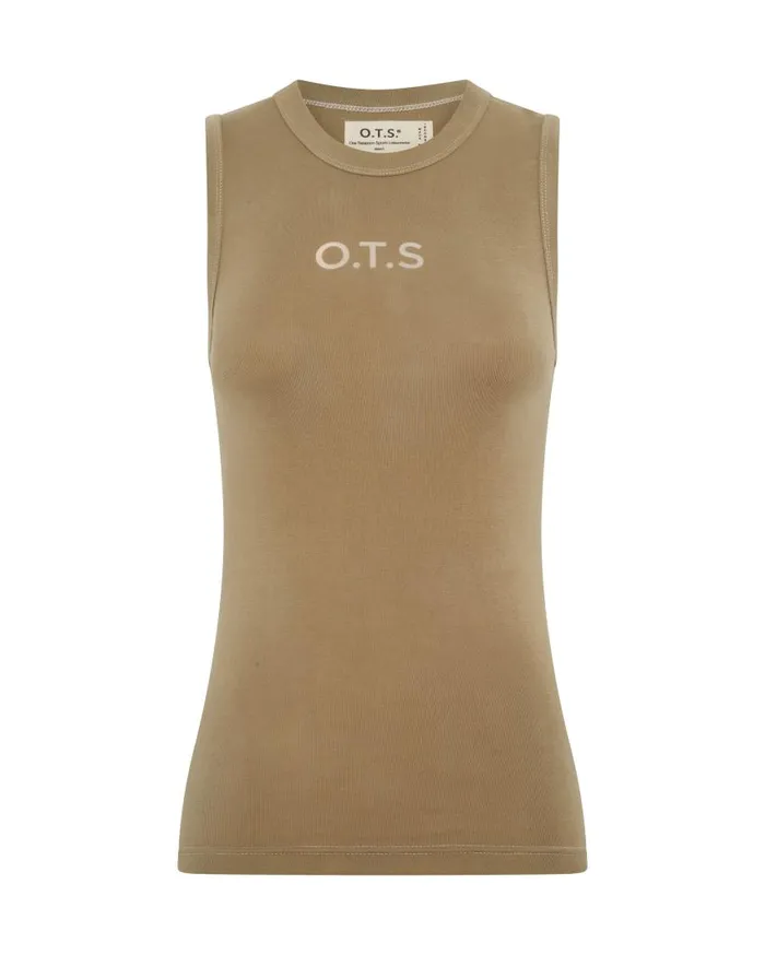One Teaspoon Tees and Tanks Women OTS Equipment Tank Brown