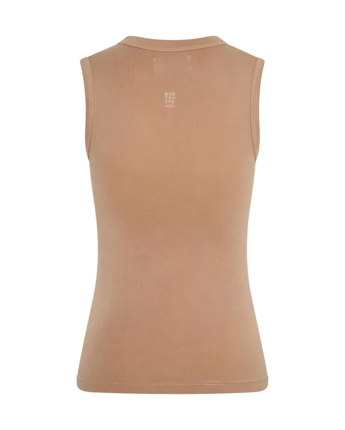 One Teaspoon Tees and Tanks Women OTS Equipment Tank Brown