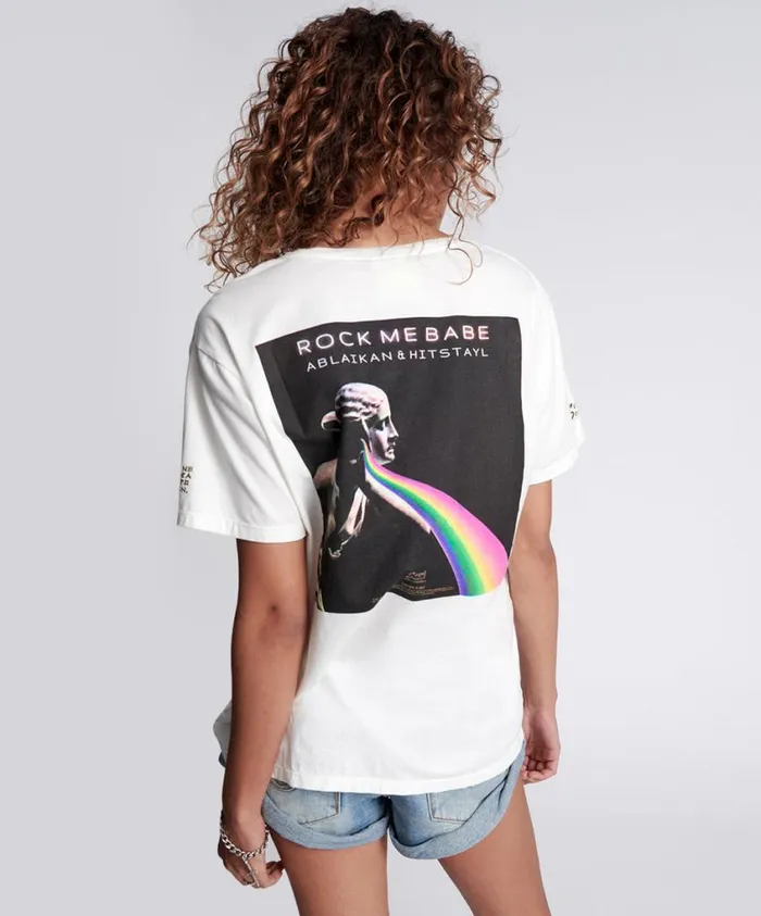 One Teaspoon Tees and Tanks Women Rock Me Babe Sos Unisex Tee