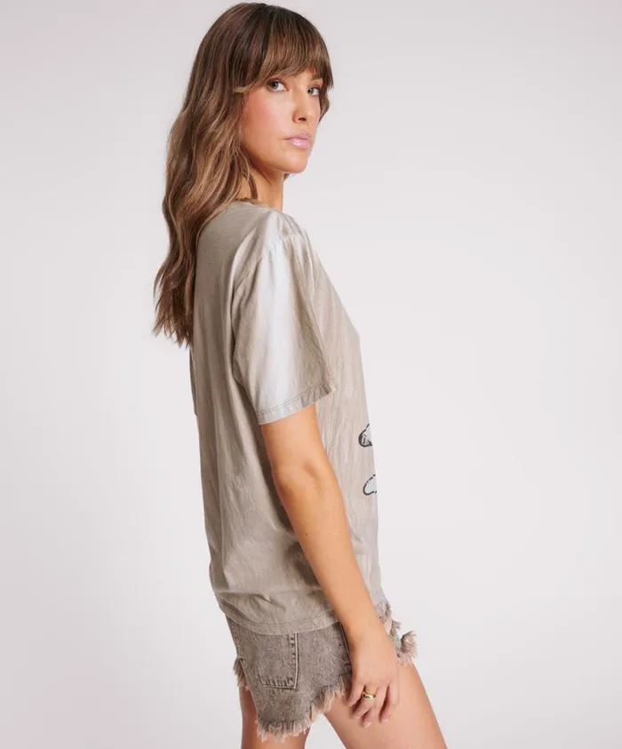 One Teaspoon Tees and Tanks Women Skull And Bones Boyfriend Tee
