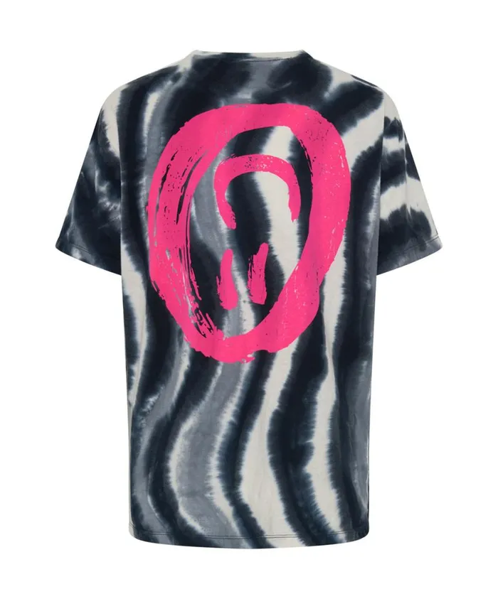 One Teaspoon Tees and Tanks Women Solar Storm Hand Printed Organic Crew Tee