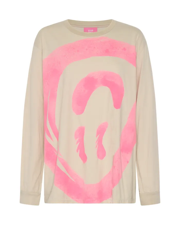 One Teaspoon Tees and Tanks Women Was It All An Illusion Handsprayed Long Sleeve Tee