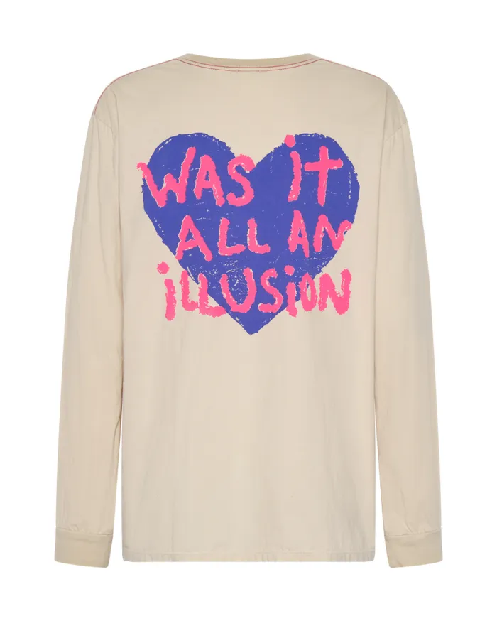 One Teaspoon Tees and Tanks Women Was It All An Illusion Handsprayed Long Sleeve Tee