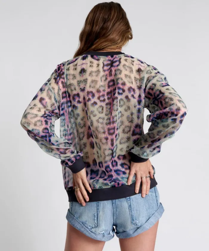 One Teaspoon Tops Women Collision Chiffon Longsleeve Top