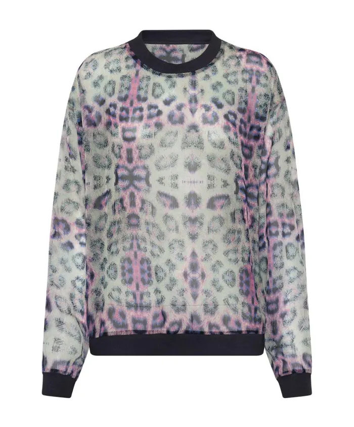 One Teaspoon Tops Women Collision Chiffon Longsleeve Top
