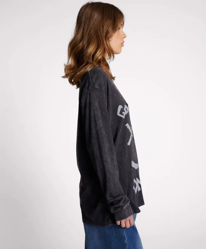 One Teaspoon Tops Women Good Vibes Only Long Sleeve Tee