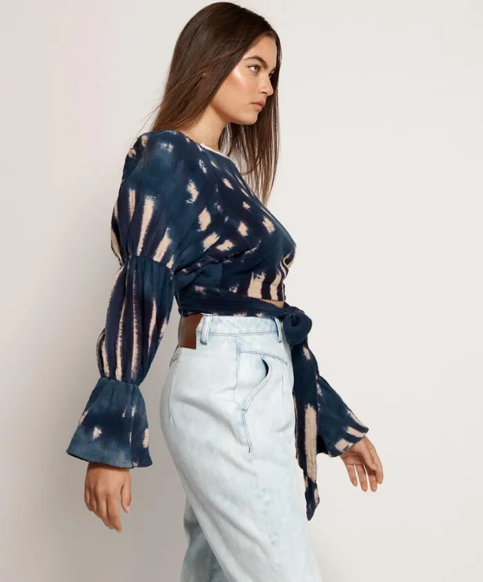 One Teaspoon Tops Women Hand Tie Dye Santorini Nights Top