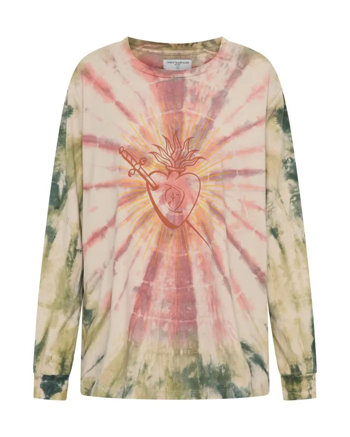 One Teaspoon Tops Women Heart O Steel Tie Dye Longsleeve Tee