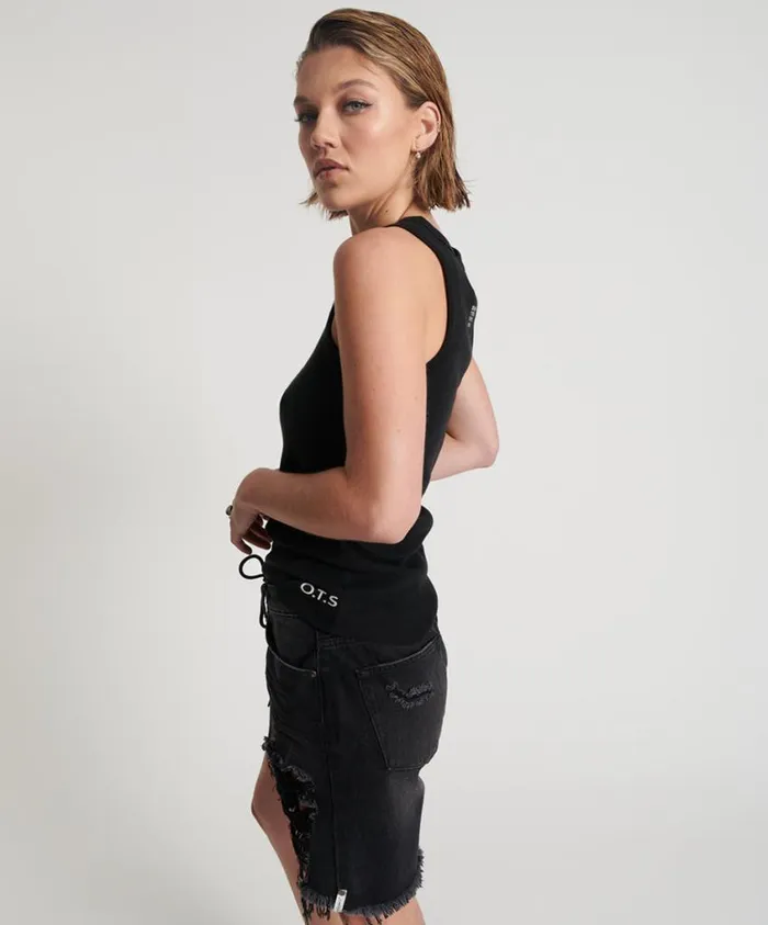 One Teaspoon Tops Women Ots Equipment Tank Black