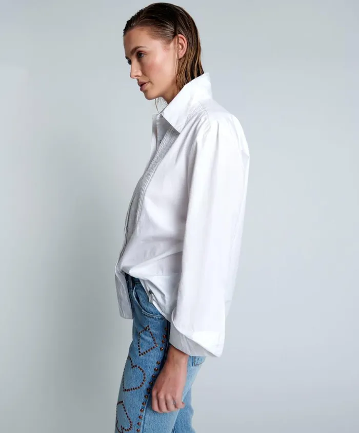 One Teaspoon Tops Women Power Tuxedo Shirt