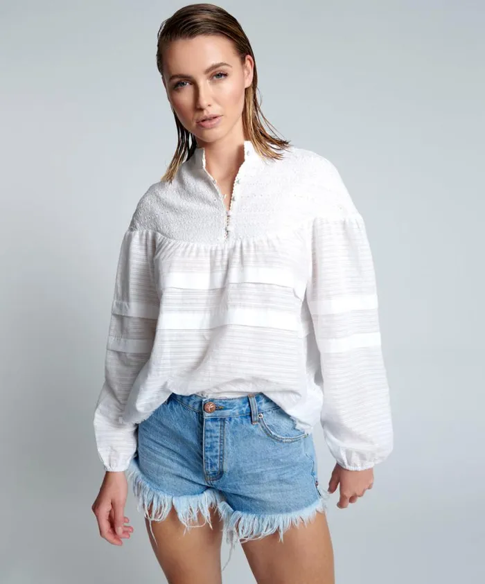 One Teaspoon Tops Women Pure Desert Angel Longsleeve Top