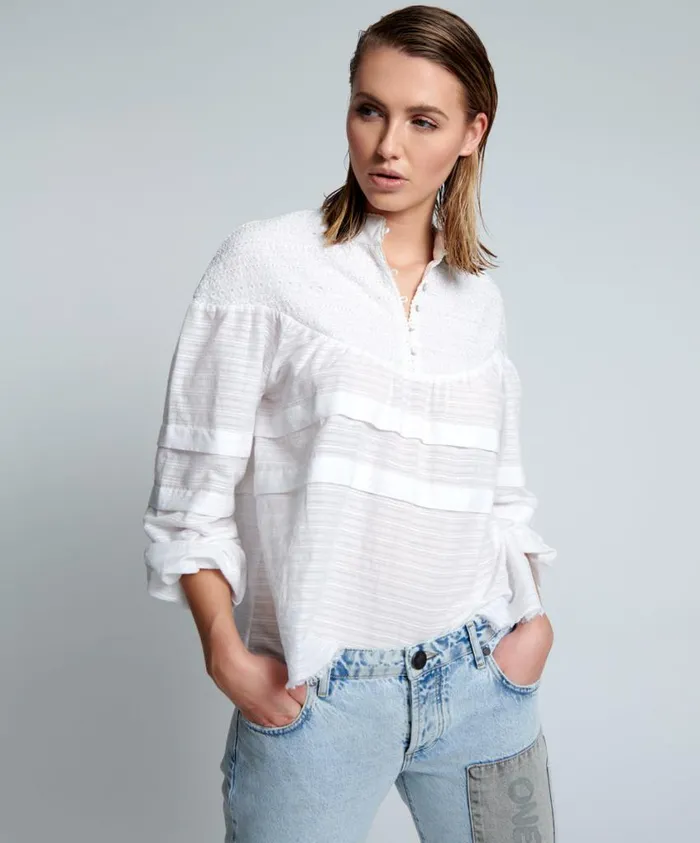 One Teaspoon Tops Women Pure Desert Angel Longsleeve Top