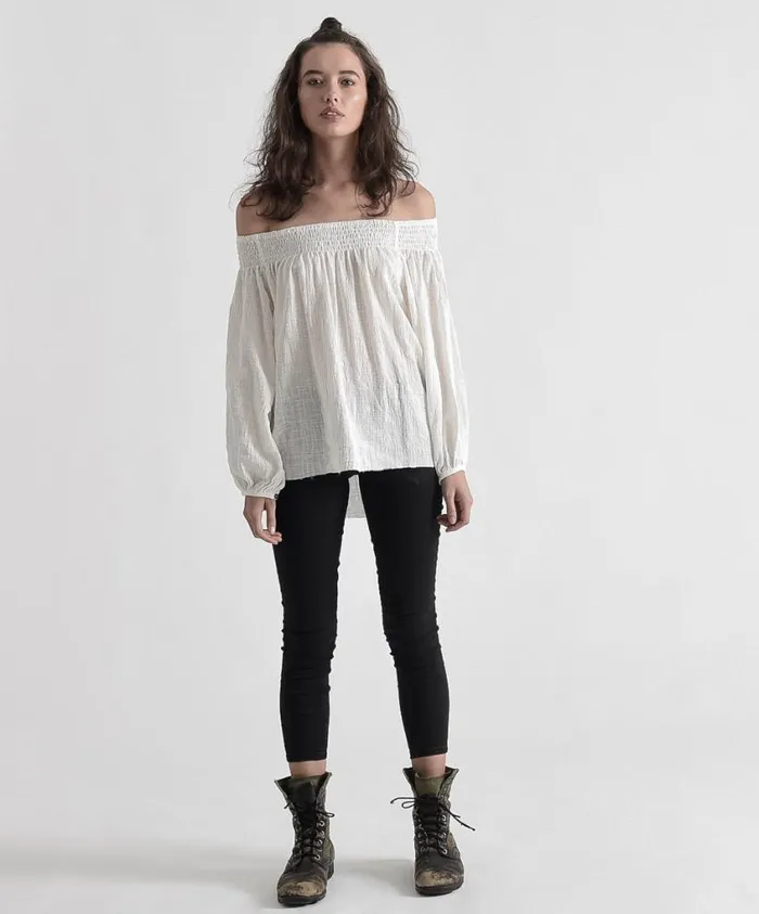 One Teaspoon Tops Women Tahitian Pearl Muslin Top 8211 Tops Brown