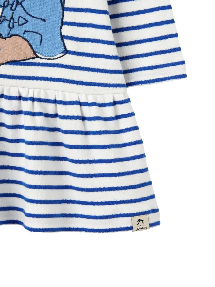 Online Joules Blue Dazzle Paddington Organically Grown Cotton Artwork Dress Girls Dresses