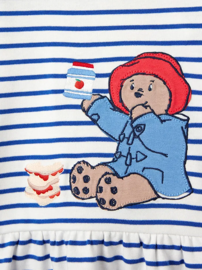 Online Joules Blue Dazzle Paddington Organically Grown Cotton Artwork Dress Girls Dresses