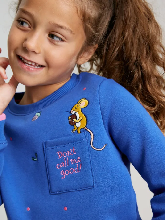 Online Joules Blue Gruffalo Mackenzie Artwork Sweatshirt Girls Sweatshirts and Hoodies