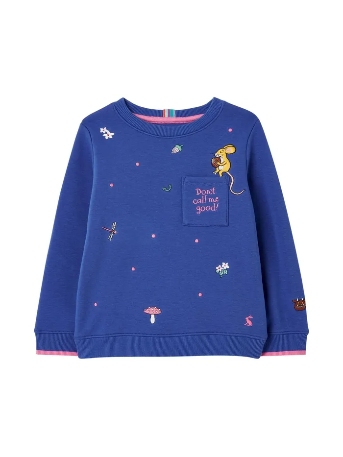 Online Joules Blue Gruffalo Mackenzie Artwork Sweatshirt Girls Sweatshirts and Hoodies