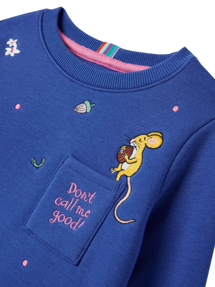 Online Joules Blue Gruffalo Mackenzie Artwork Sweatshirt Girls Sweatshirts and Hoodies