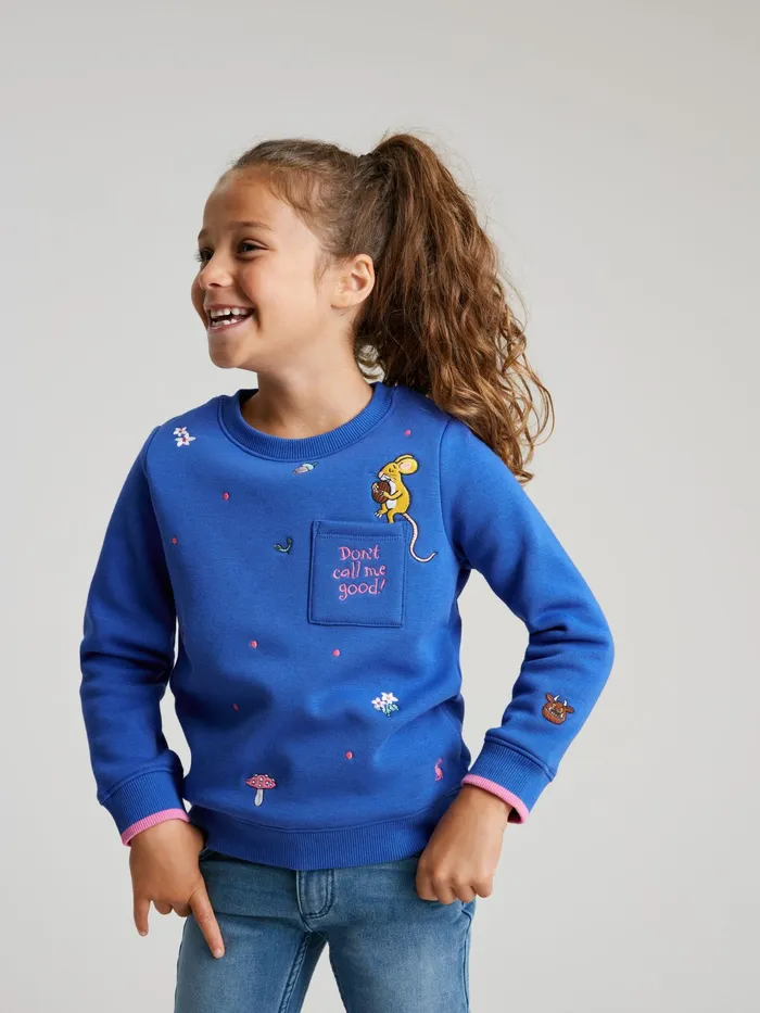 Online Joules Blue Gruffalo Mackenzie Artwork Sweatshirt Girls Sweatshirts and Hoodies