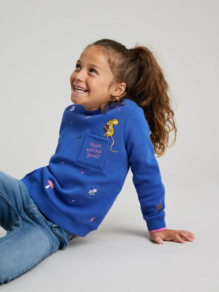 Online Joules Blue Gruffalo Mackenzie Artwork Sweatshirt Girls Sweatshirts and Hoodies