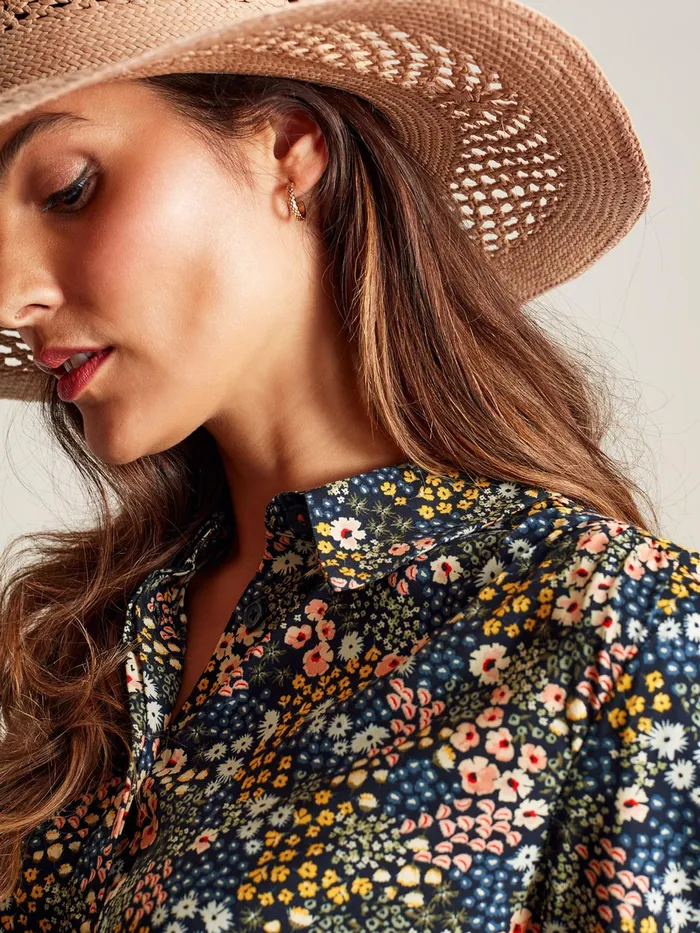 Online Joules Blue Kalina Concealed Placket Shirt Women Shirts and Blouses