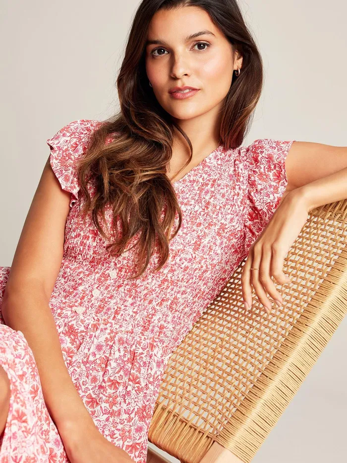Online Joules Clover Smocking Button Down Dress Women Dresses