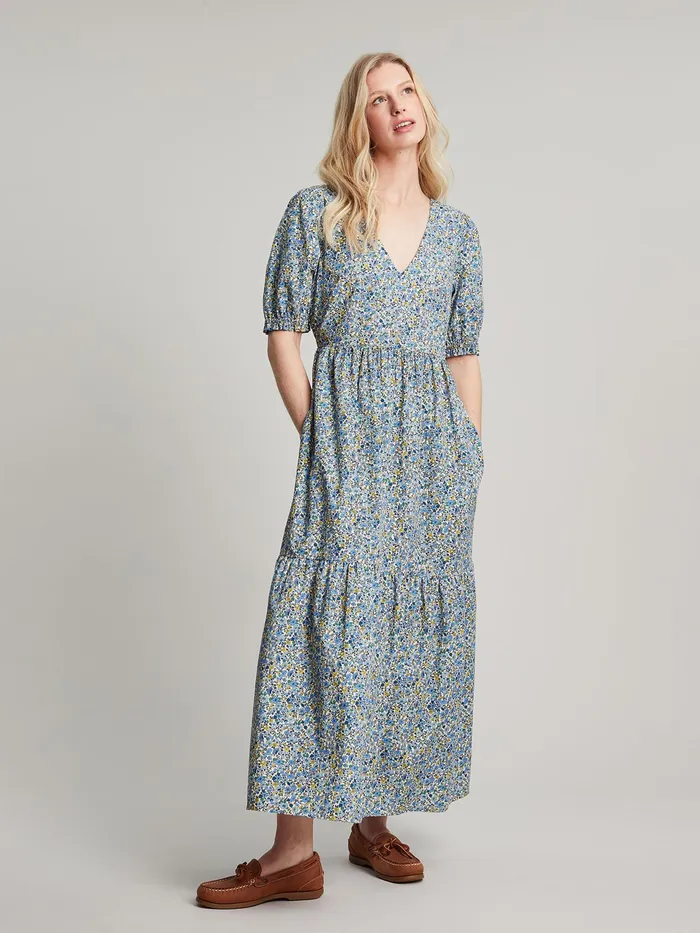 Online Joules Cream Aura Tiered Cotton Dress Women Dresses