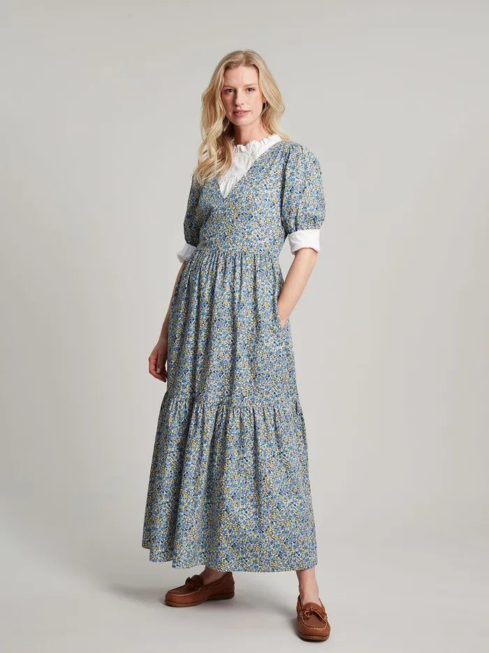 Online Joules Cream Aura Tiered Cotton Dress Women Dresses