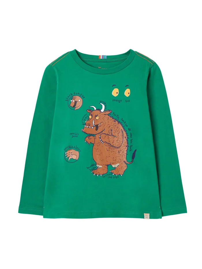 Online Joules Green Gruffalo Finlay Long Sleeve Screenprint TShirt Boys Tops and Tshirts Online Joules Green Gruffalo Finlay Long Sleeve Screenprint TShirt Boys Tops and Tshirts