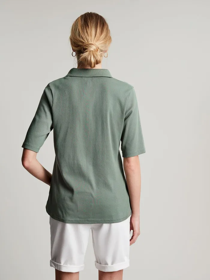 Online Joules Green Harriett Ribbed Henley Top Women Tops
