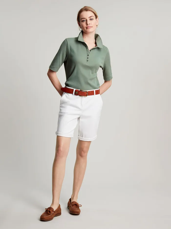 Online Joules Green Harriett Ribbed Henley Top Women Tops