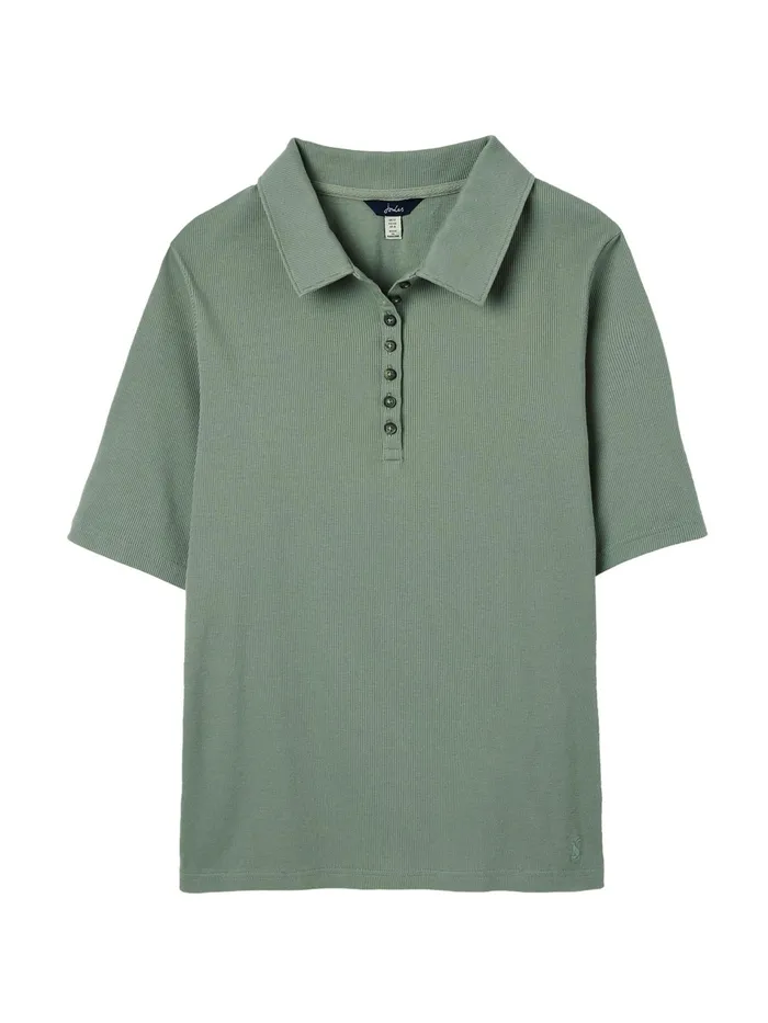 Online Joules Green Harriett Ribbed Henley Top Women Tops