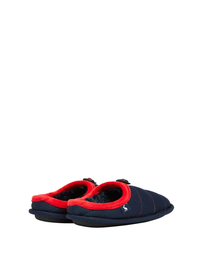Online Joules Junior Blue Paddy Quilted Mule Slippers Boys Nightwear