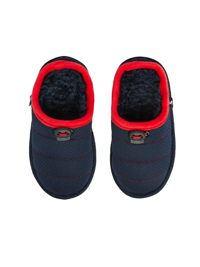 Online Joules Junior Blue Paddy Quilted Mule Slippers Boys Nightwear