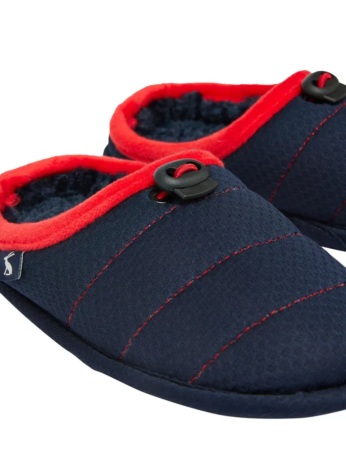 Online Joules Junior Blue Paddy Quilted Mule Slippers Boys Nightwear