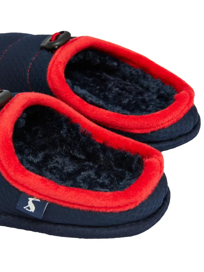 Online Joules Junior Blue Paddy Quilted Mule Slippers Boys Nightwear