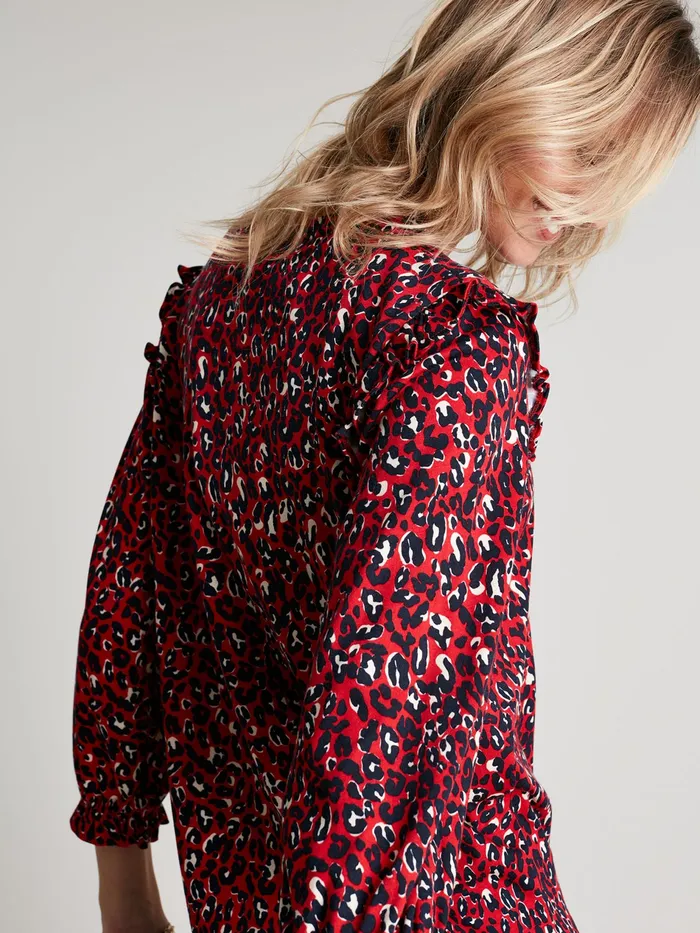 Online Joules Red Samara 34 Sleeve Frill Shoulder Top Women Shirts and Blouses