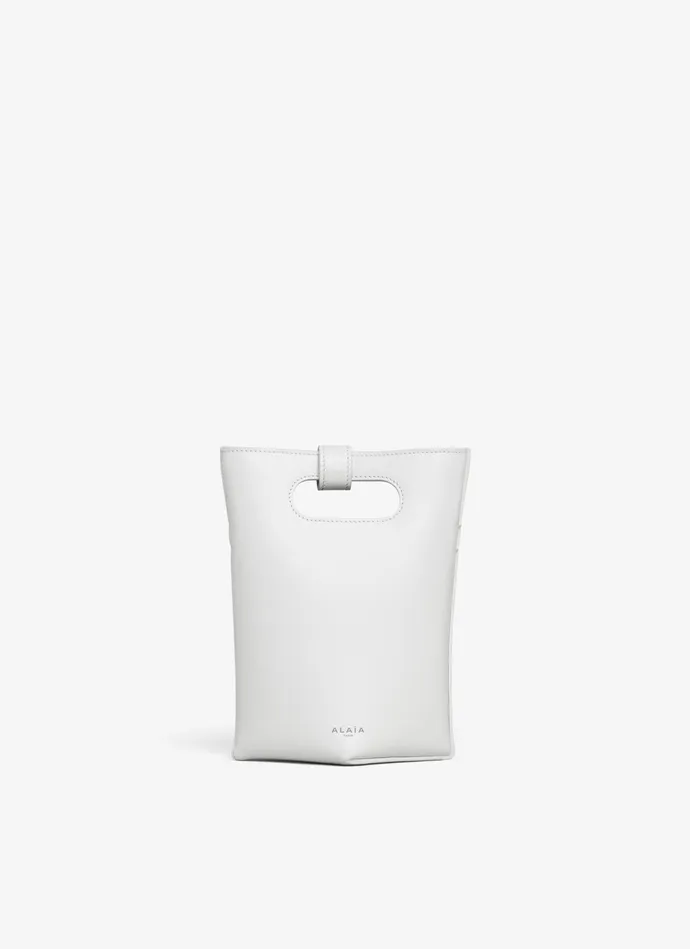 Optic White FOLDED SMALL BAG IN CALFSKIN Women Alaa Tote Bags