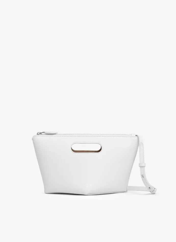 Optic White FOLDED ZIPPED BAG IN CALFSKIN Women Alaa Tote Bags
