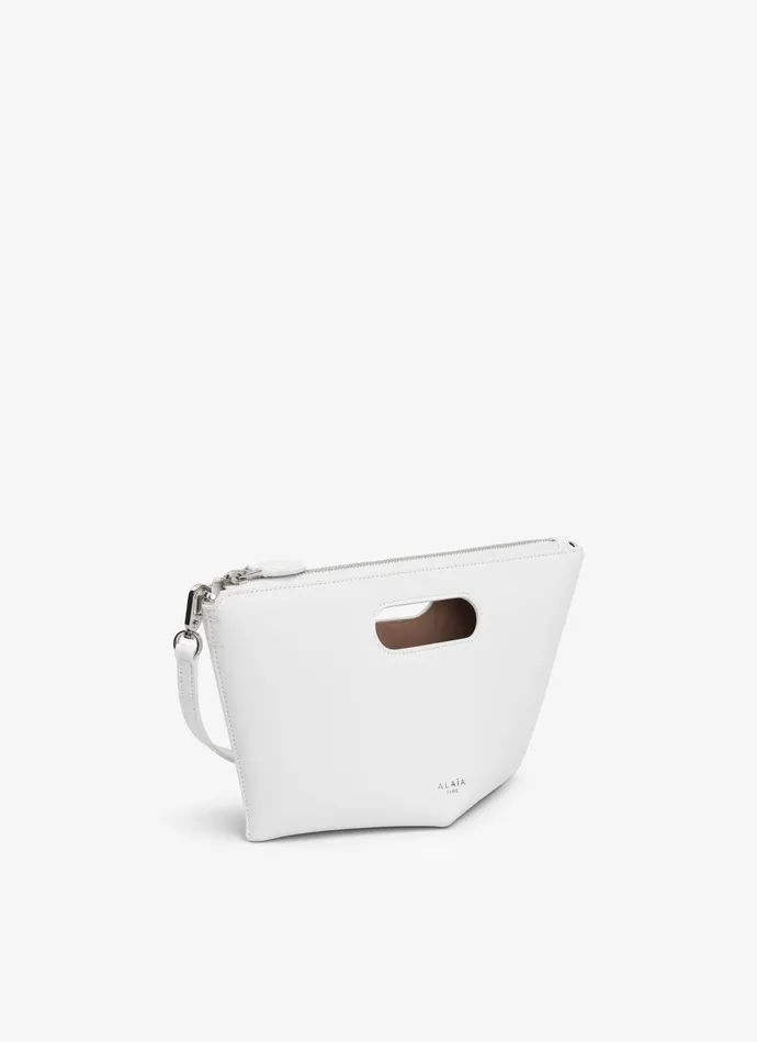 Optic White FOLDED ZIPPED BAG IN CALFSKIN Women Alaa Tote Bags