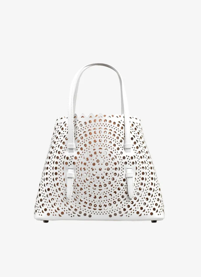 Optic White Mina 25 Bag New Vienne Calfskin Women Alaa Tote Bags
