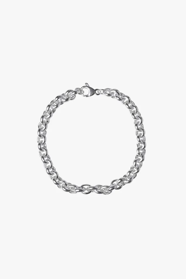 OTHER 0925 MENWOMEN 925 Thick Belcher Bracelet