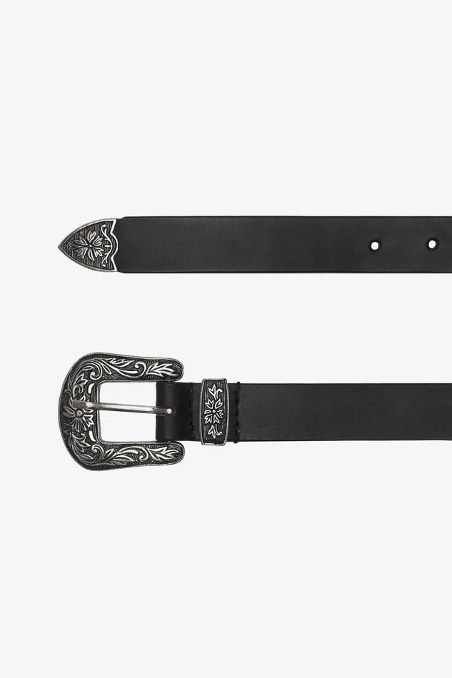 OTHER BELTS MENWOMEN Western Belt Black Leather