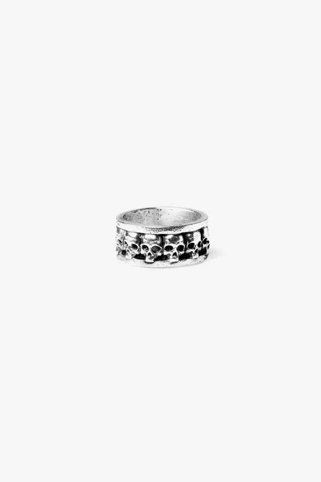 OTHER EARRINGS MENWOMEN 925 Band Of Skulls Ring